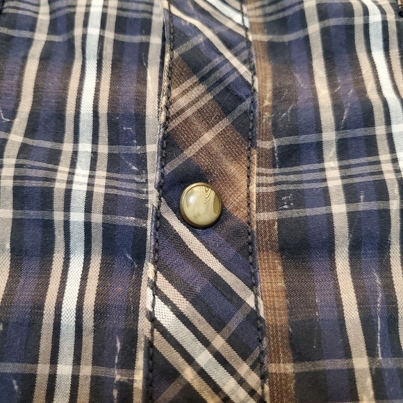 Wrangler Retro Pearl Snap Button Down Western Wear - Picture 3 of 8